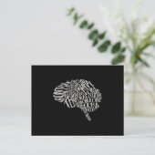 Brain Typografie RN Neurowetenschap Briefkaart (Staand voorkant)