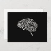 Brain Typografie RN Neurowetenschap Briefkaart (Voorkant / Achterkant)