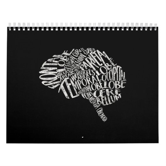 Brain Typografie RN Neurowetenschap Kalender (Hoes)