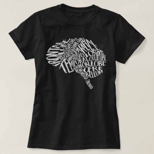 Brain Typografie T RN Neuroscience Neurologi T-shirt (Design voorkant)