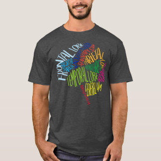 Brain Typografie Word Bubble RN Neuroscience Nurse T-shirt