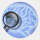 Brain vingerafdruk ronde sticker (Voorkant)