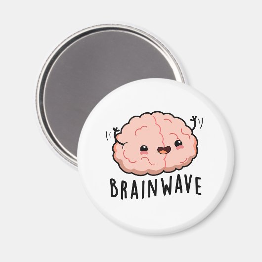 Brain Wave Funny Anatomy Pun Magneet (Voorkant / Achterkant)