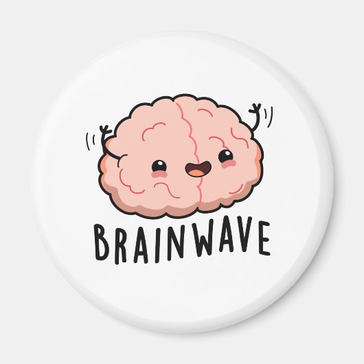 Brain Wave Funny Anatomy Pun Magneet (Voorkant)