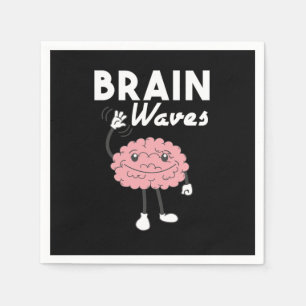 Brain Waves Funny Humreuze Brainy Geek Human Anato Servet