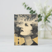 Brain Waves Lighthouse mixed media Collage Briefkaart (Staand voorkant)