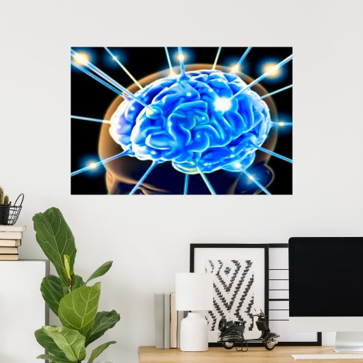 Brain Waves Poster (Thuiskantoor)