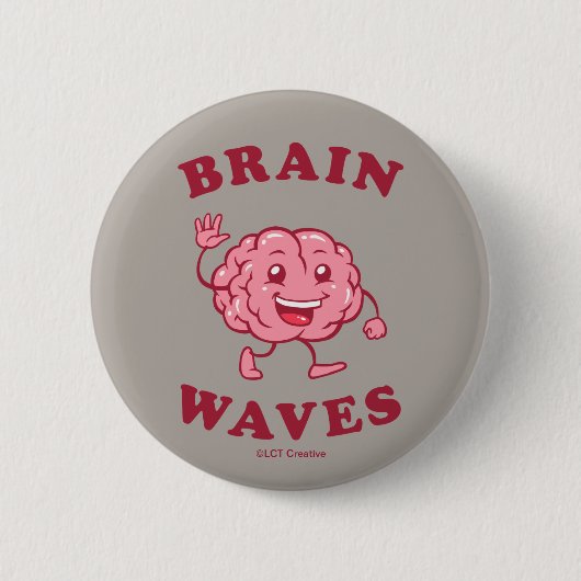 Brain Waves Ronde Button 5,7 Cm (Voorkant)