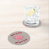 Brain Waves Ronde Kartonnen Onderzetter (Insitu)