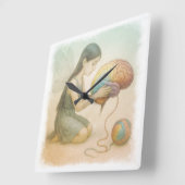 Brain-Weaving Winged Fairy  Vierkante Klok (Hoek)