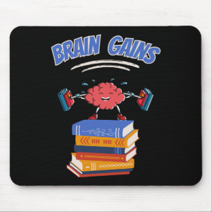 Brain Wins Reading Teacher Book Lover Terug naar S Muismat