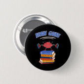 Brain Wins Reading Teacher Book Lover Terug naar S Ronde Button 5,7 Cm (Voorkant /achterkant)