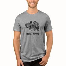 Brain Word Cloud Neuro Squad in Black