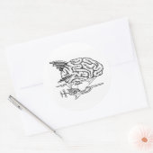 Brain Zeppelin Sticker (wit) (Envelop)