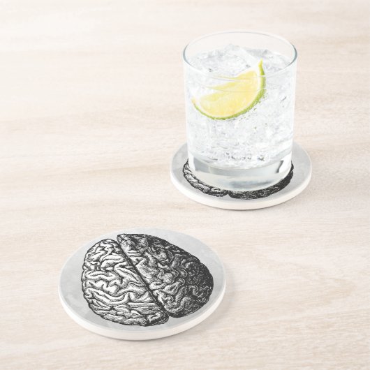 BRAINDRAWING ZANDSTEEN ONDERZETTER (Zijkant)