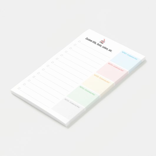 Braindump Aangepaste BEWERKBARE minimalistische ch Post-it® Notes (Schuin)