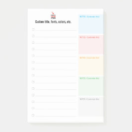 Braindump Aangepaste BEWERKBARE minimalistische ch Post-it® Notes