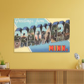 Brainerd, Minnesota - Grote lettertjes Canvas Afdruk (Insitu (Woonkamer))