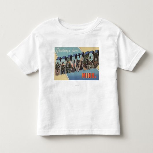 Brainerd, Minnesota - Grote lettertjes Kinder Shirts (Voorkant)
