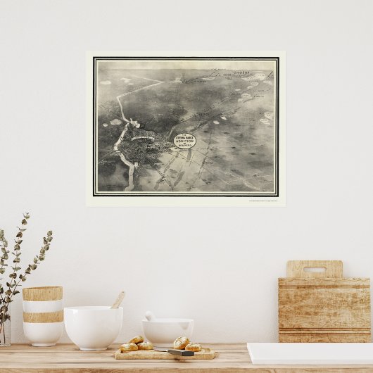 Brainerd, MN Panoramic Map - 1914 Poster (Keuken)