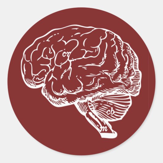 Brainiac Ronde Sticker (Voorkant)
