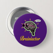 Brainiactor Paarse BG Ronde Button 7,6 Cm (Voorkant /achterkant)