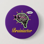 Brainiactor Paarse BG Ronde Button 7,6 Cm (Voorkant)