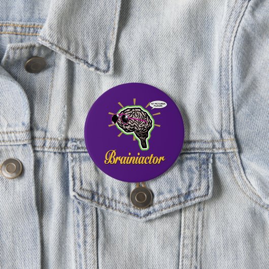 Brainiactor Paarse BG Ronde Button 7,6 Cm (In situ)