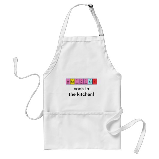 Brainiest periodiek table name apron standaard schort (Voorkant)