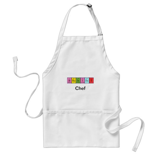 Brainiest periodiek table name apron standaard schort (Voorkant)
