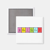 Brainiest periodiek table name magnet (Voorkant / Achterkant)