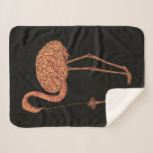 Brainingo Flamingo blanket| gift voor minnaar Sherpa Deken (Voorkant (horizontaal))