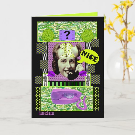 BRAINLADY WENSKAART KAART (Gele Bloem)