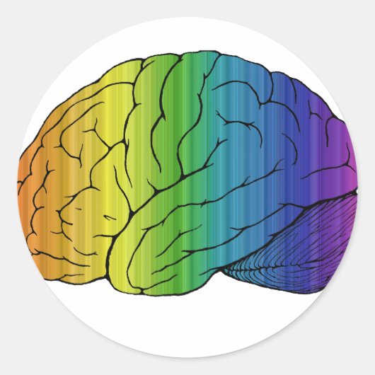 Brainleboog Ronde Sticker (Voorkant)