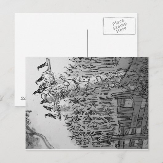 "Brainless" Scarecrow. Briefkaart (Voorkant / Achterkant)