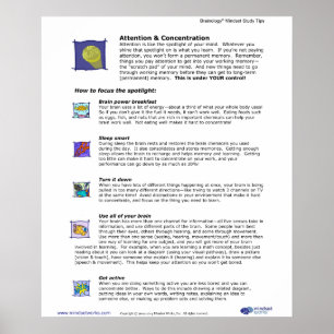 Brainology® Poster 3: Attentie en concentratie