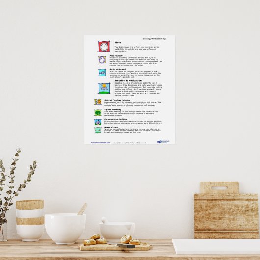 Brainology® Poster 7: Tijd en emoties beheren (Keuken)