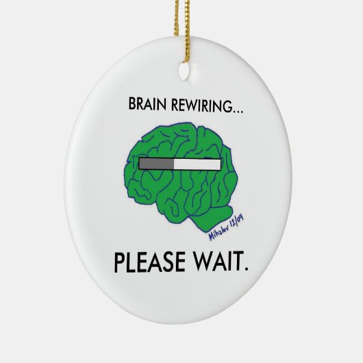 "BRAINREWIRING"-versiering Keramisch Ornament (Rechts)