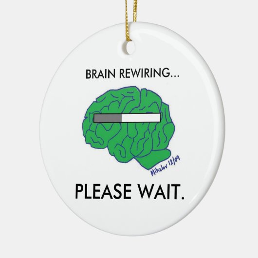 "BRAINREWIRING"-versiering Keramisch Ornament (Links)
