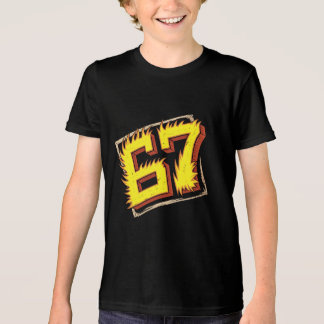 Brainrot 67: Nummer op Vuur Tri-Blend Shirt