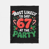 Brainrot Funny Xmas 67 Meme Christmas Most Likely  Fleece Deken (Voorkant)