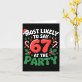 Brainrot Funny Xmas 67 Meme Christmas Most Likely  Kaart (Gele Bloem)