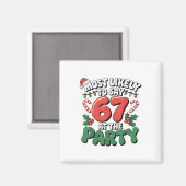 Brainrot Grappig Kerstmis 67 Meme Kerstmis Meest W Magneet (Voorkant / Achterkant)