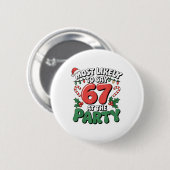Brainrot Grappige Kerstmis 67 Meme Kerstmis Waarsc Ronde Button 5,7 Cm (Voorkant /achterkant)