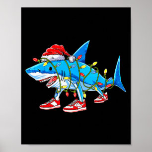 Brainrot kerst slang Gen Z Gen Alpha Meme Haai Poster