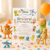 Brainrot Meme Birthday Party Kaart