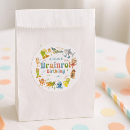 Brainrot Meme Birthday Party Ronde Sticker