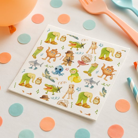 Brainrot Meme Birthday Party Servet