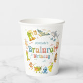 Brainrot Meme Verjaardagsfeestje Papieren Bekers (Achterkant)