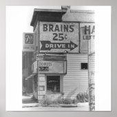 Brains 25 cent B&W Poster (Voorkant)